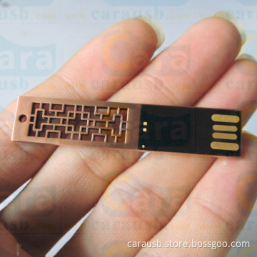 Bronze metal mini book clip shape usb flash disk 8GB